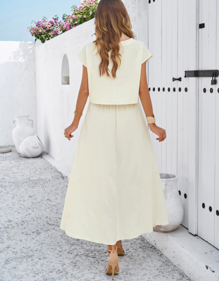 SHOPIQAT New Spring and Summer Casual Sleeveless Top and Long Skirt Suit - Premium  from shopiqat - Just $11.200! Shop now at shopiqat