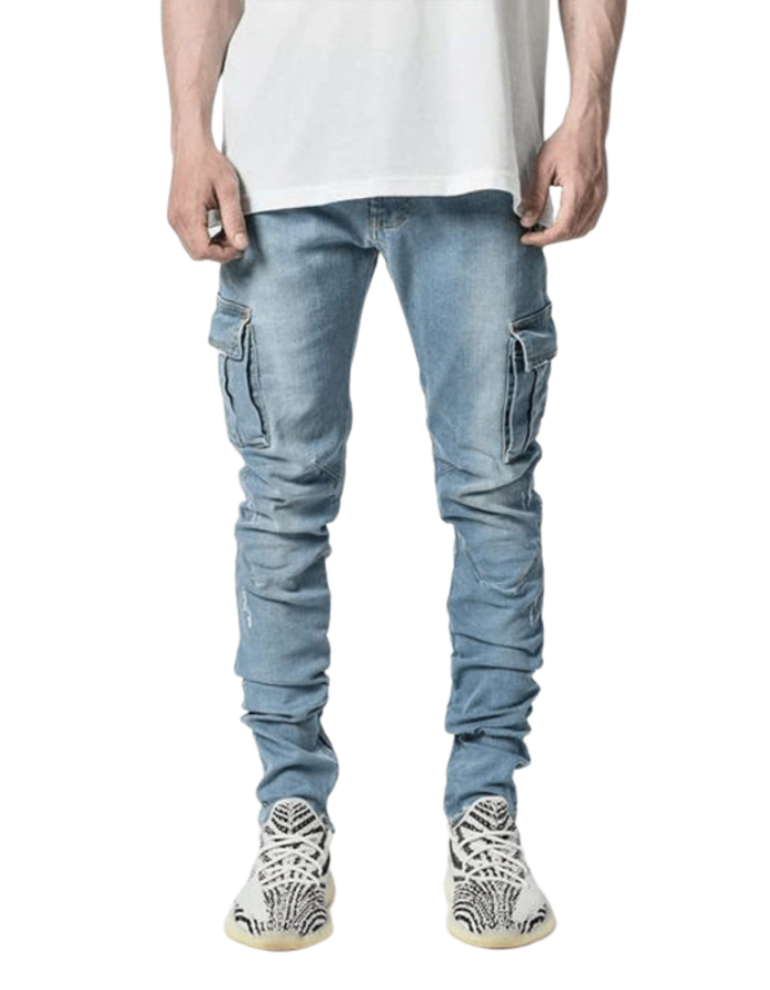 SHOPIQAT Men's New Style Side Pocket Skinny Jeans - Premium  from shopiqat - Just $8.910! Shop now at shopiqat