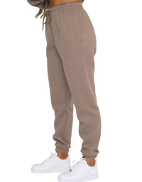 SHOPIQAT Women's New Solid Colour Round Fashionable Casual Collar Pullover Long Sleeve Trousers Sweater Suit