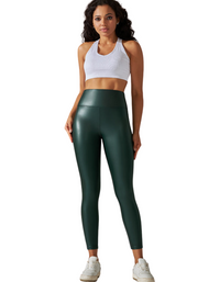 SHOPIQAT New Plus Size High Waist Tight PU Leather Colorful Yoga Leggings - Premium  from shopiqat - Just $6.500! Shop now at shopiqat