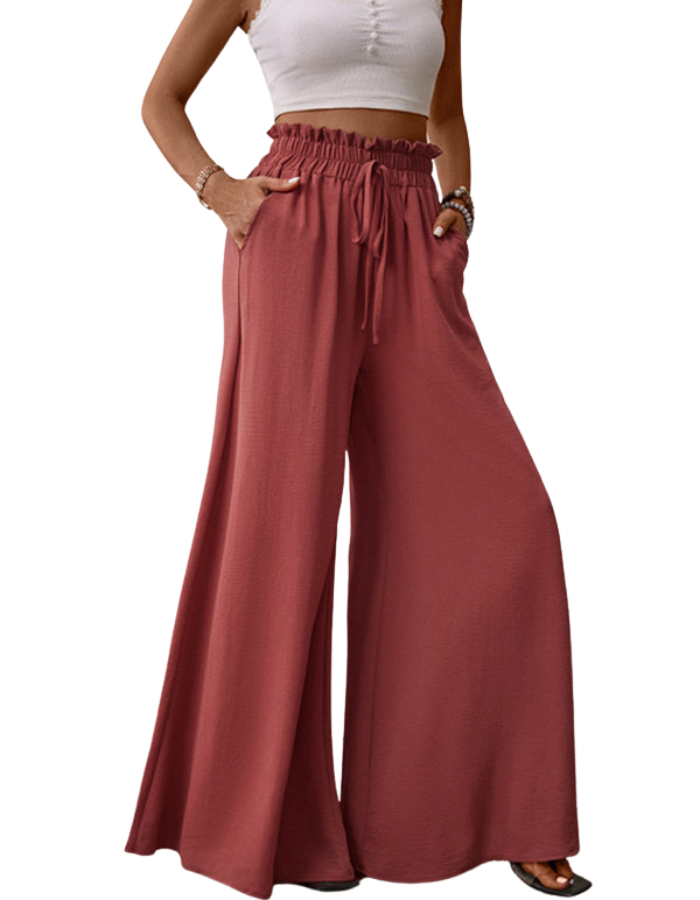 SHOPIQAT New fashion Big Horn Solid Colour wWde-Leg Pants - Premium  from shopiqat - Just $10.750! Shop now at shopiqat