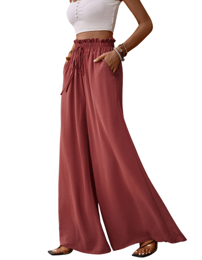SHOPIQAT New fashion Big Horn Solid Colour wWde-Leg Pants - Premium  from shopiqat - Just $10.750! Shop now at shopiqat