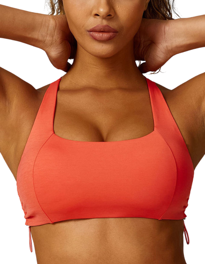 SHOPIQAT New Drawstring Breathable Solid Colour Yoga Bra - Premium  from shopiqat - Just $8.600! Shop now at shopiqat