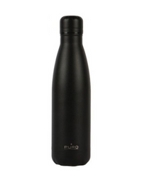Puro Icon Fluo Stainless Steel Bottle 500ml - Black