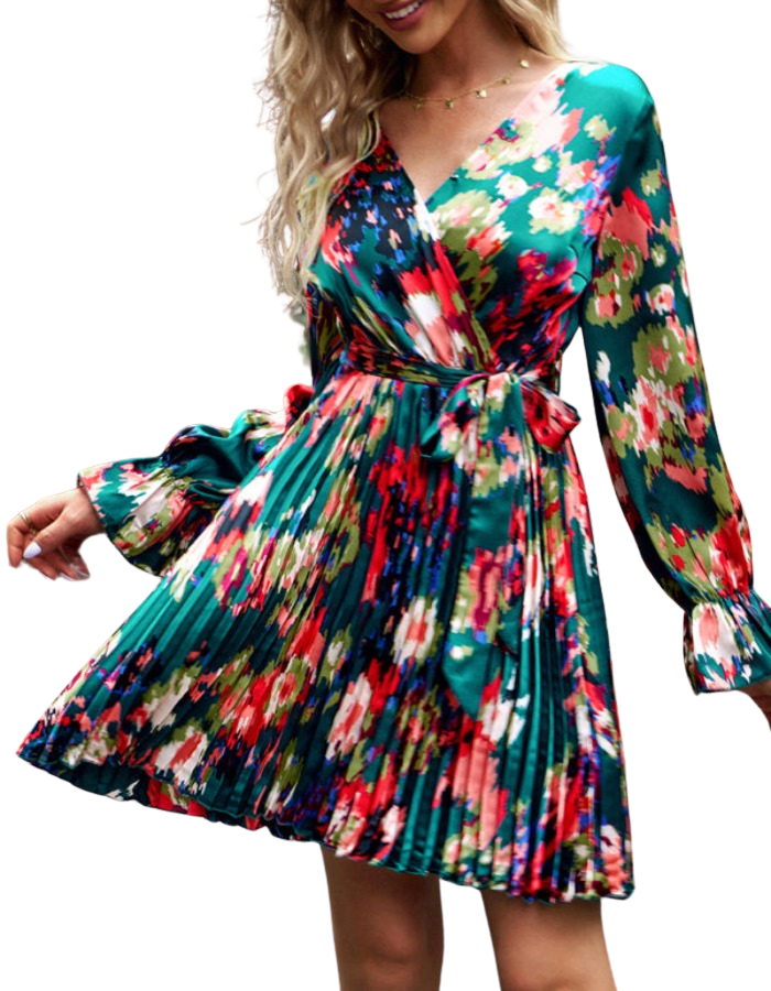 SHOPIQAT Printed Temperament Elegant Dress - Premium Dresses from shopiqat - Just $10.600! Shop now at shopiqat