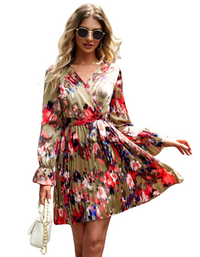 SHOPIQAT Printed Temperament Elegant Dress - Premium Dresses from shopiqat - Just $10.600! Shop now at shopiqat