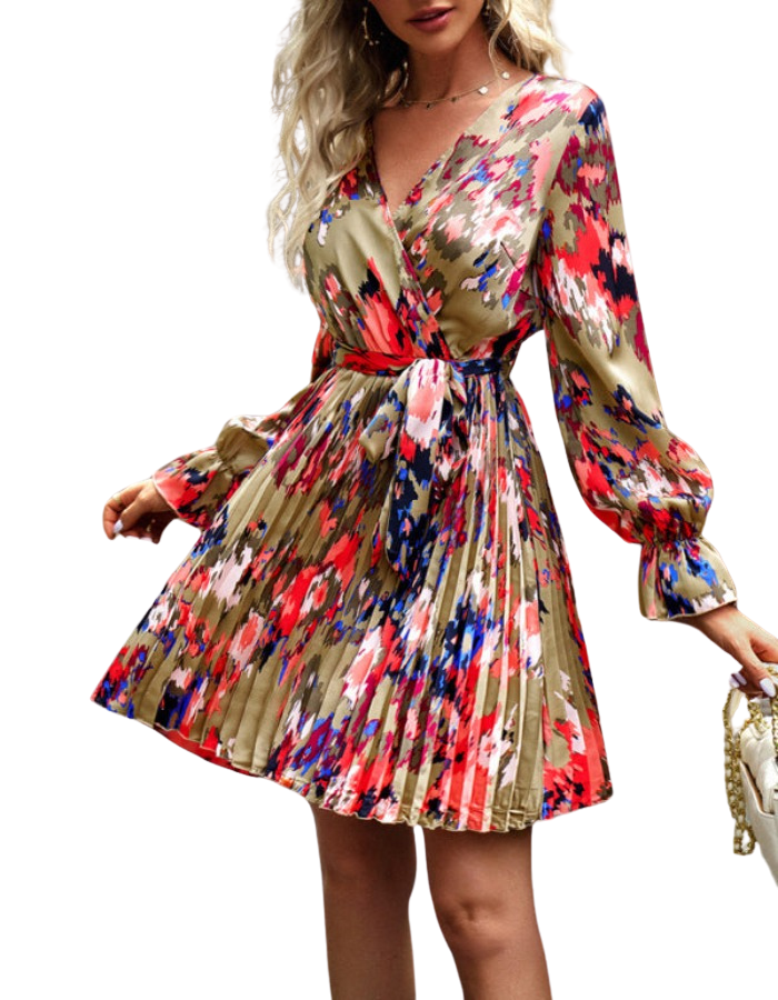 SHOPIQAT Printed Temperament Elegant Dress - Premium Dresses from shopiqat - Just $10.600! Shop now at shopiqat