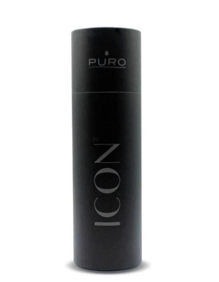 Puro Icon Fluo Stainless Steel Bottle 500ml - Black
