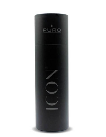 Puro Icon Fluo Stainless Steel Bottle 500ml - Black