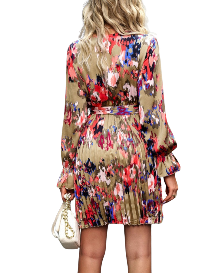 SHOPIQAT Printed Temperament Elegant Dress - Premium Dresses from shopiqat - Just $10.600! Shop now at shopiqat
