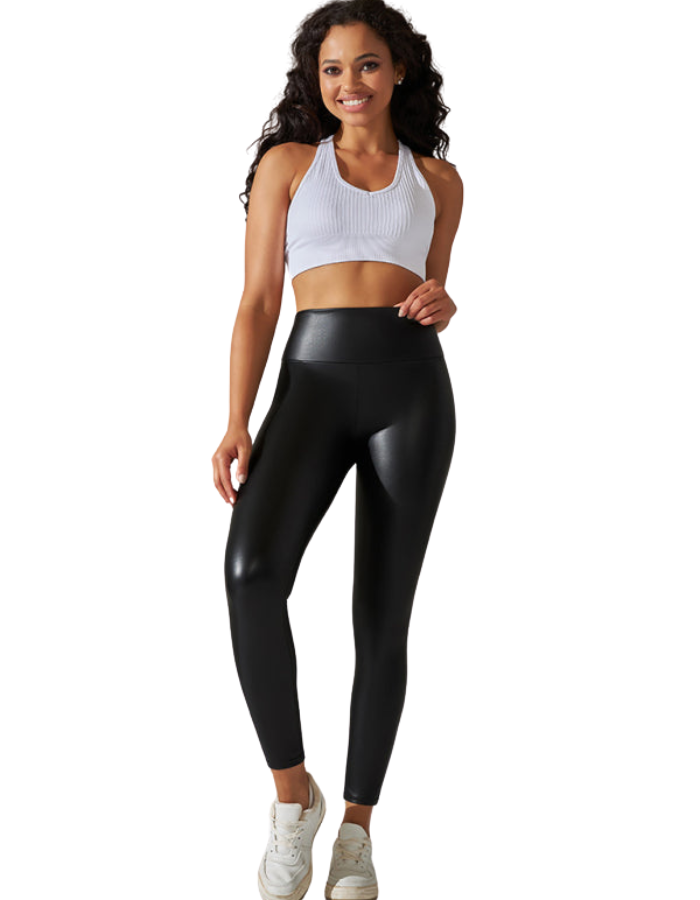 SHOPIQAT New Plus Size High Waist Tight PU Leather Colorful Yoga Leggings - Premium  from shopiqat - Just $6.500! Shop now at shopiqat