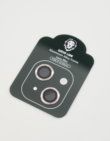 Green iPhone 13/13 Mini Iron Camera Lens Anti Glare  - Pink