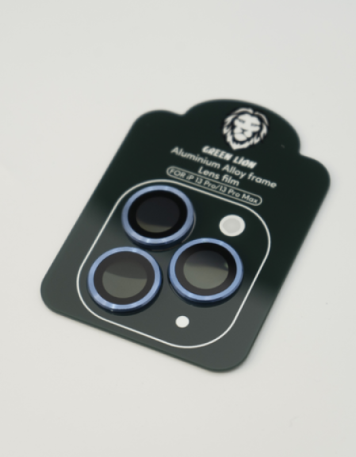Green iPhone 13 Pro /13 Pro Max Iron Camera Lens Anti Glare - Blue