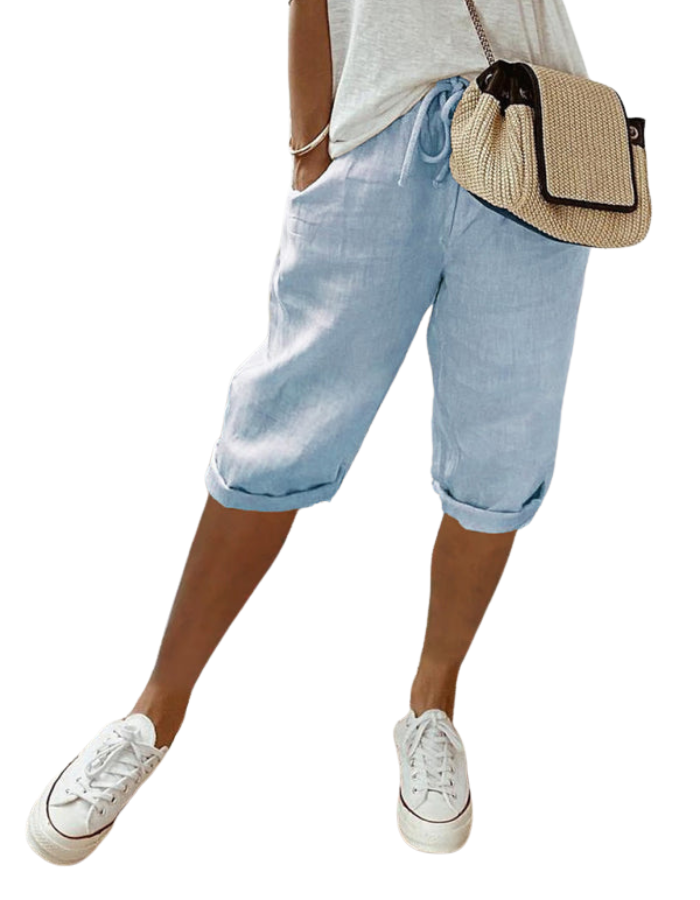 SHOPIQAT New Women's Pocket Elastic Casual Trousers - Premium  from shopiqat - Just $6.950! Shop now at shopiqat