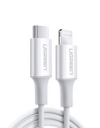 Ugreen USB-C to Lightning Cable M/M Nickel Plating Aluminium 1.5M - White