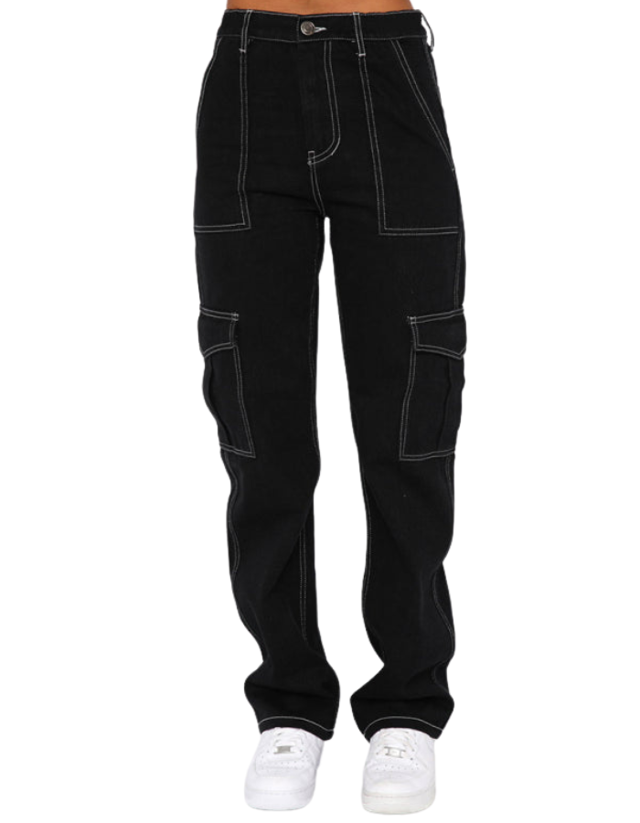 SHOPIQAT Women's Fashionable Patchwork Straight Multi-Pocket Overalls - Premium  from shopiqat - Just $11.500! Shop now at shopiqat