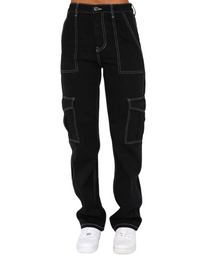SHOPIQAT Women's Fashionable Patchwork Straight Multi-Pocket Overalls - Premium  from shopiqat - Just $11.500! Shop now at shopiqat