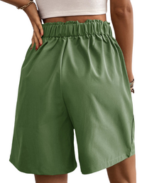 SHOPIQAT Women's High-Waisted Loose 2-Nutton Shorts - Premium  from shopiqat - Just $8.100! Shop now at shopiqat