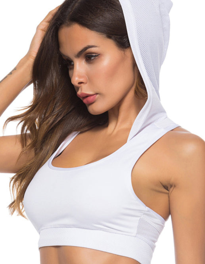 SHOPIQAT Women's Running Quick Dry Yoga Vest with Hood - Premium  from shopiqat - Just $4.750! Shop now at shopiqat