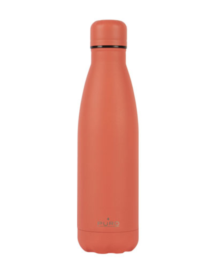 Puro Icon Fluo Stainless Steel Bottle 500ml - Orange