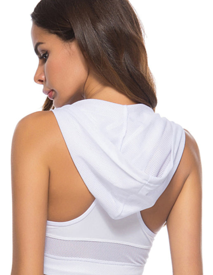 SHOPIQAT Women's Running Quick Dry Yoga Vest with Hood - Premium  from shopiqat - Just $4.750! Shop now at shopiqat