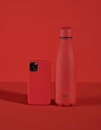Puro Icon Fluo Stainless Steel Bottle 500ml - Red