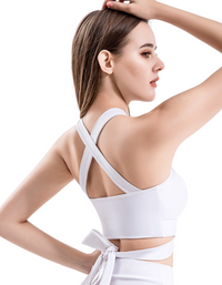 SHOPIQAT Strap Fitness Vest Sports Cross Beautiful Back Underwear with Chest Pad Top - Premium  from shopiqat - Just $6.800! Shop now at shopiqat