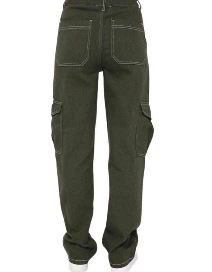 SHOPIQAT Women's Fashionable Patchwork Straight Multi-Pocket Overalls - Premium  from shopiqat - Just $11.500! Shop now at shopiqat