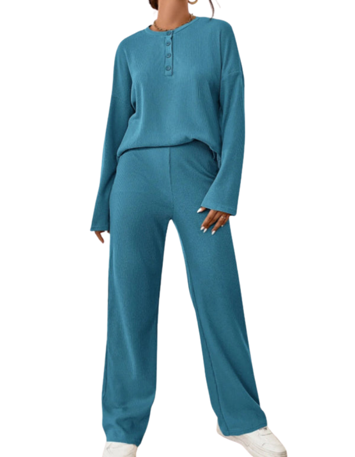 SHOPIQAT Women's Casual Round Neck Pullover Sweatshirt and Trousers Two-Piece Set - Premium  from shopiqat - Just $12.950! Shop now at shopiqat