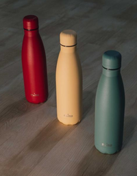 Puro Icon Fluo Stainless Steel Bottle 500ml - Red