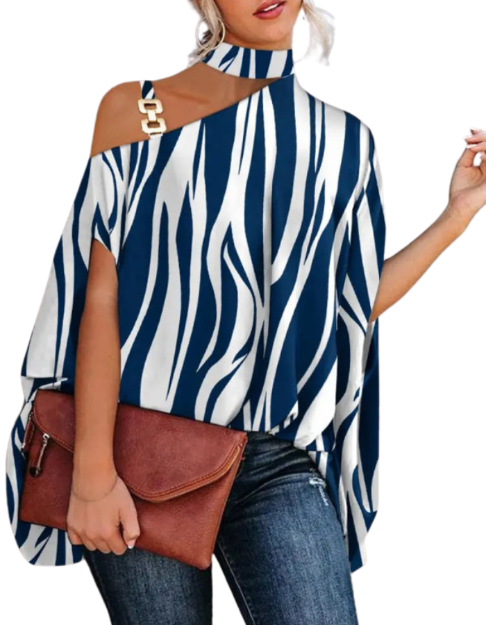 SHOPIQAT Halter Neck Dolman Sleeve Print Shirt Ladies Shirt Women's Clothing - Premium  from shopiqat - Just $7.200! Shop now at shopiqat