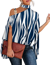 SHOPIQAT Halter Neck Dolman Sleeve Print Shirt Ladies Shirt Women's Clothing - Premium  from shopiqat - Just $7.200! Shop now at shopiqat
