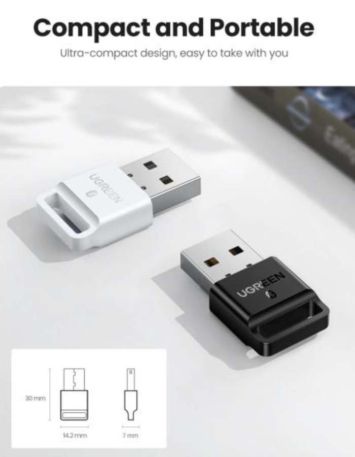 Ugreen USB Bluetooth 4.0 Adapter - White