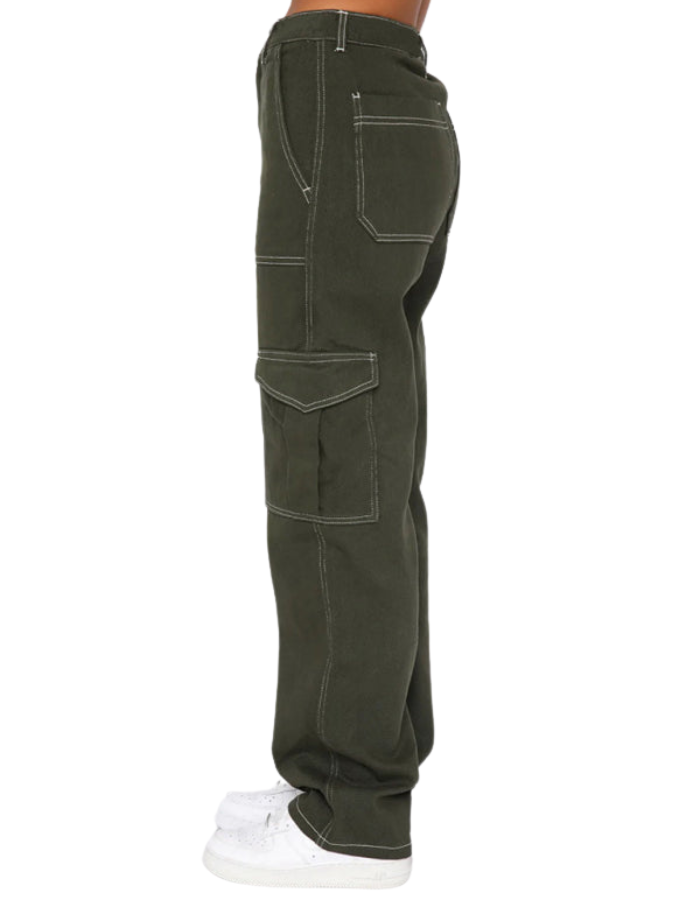 SHOPIQAT Women's Fashionable Patchwork Straight Multi-Pocket Overalls - Premium  from shopiqat - Just $11.500! Shop now at shopiqat