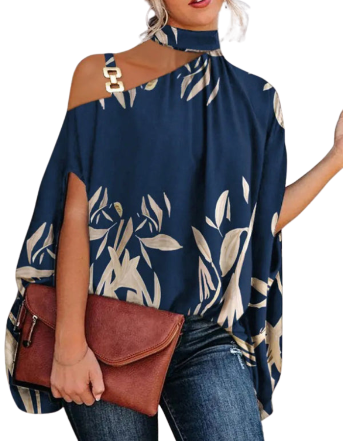 SHOPIQAT Halter Neck Dolman Sleeve Print Shirt Ladies Shirt Women's Clothing - Premium  from shopiqat - Just $7.200! Shop now at shopiqat