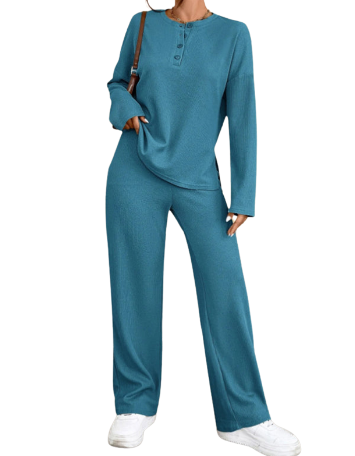 SHOPIQAT Women's Casual Round Neck Pullover Sweatshirt and Trousers Two-Piece Set - Premium  from shopiqat - Just $12.950! Shop now at shopiqat