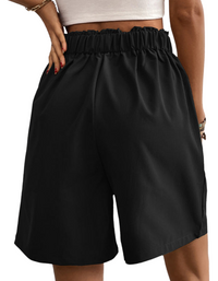 SHOPIQAT Women's High-Waisted Loose 2-Nutton Shorts - Premium  from shopiqat - Just $8.100! Shop now at shopiqat