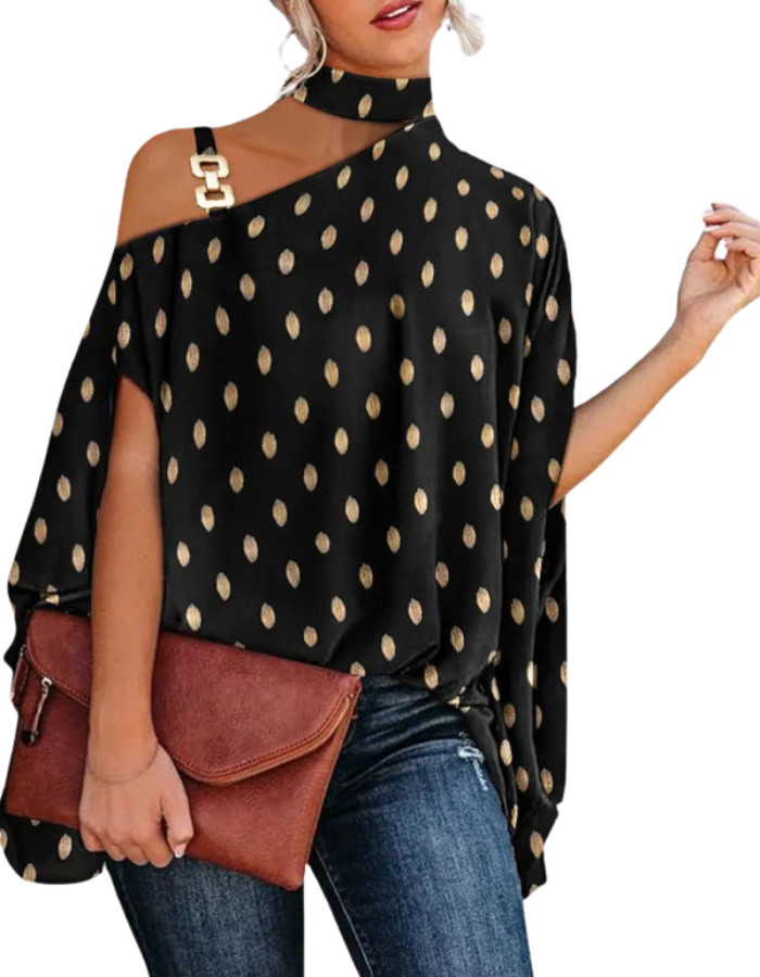 SHOPIQAT Halter Neck Dolman Sleeve Print Shirt Ladies Shirt Women's Clothing - Premium  from shopiqat - Just $7.200! Shop now at shopiqat