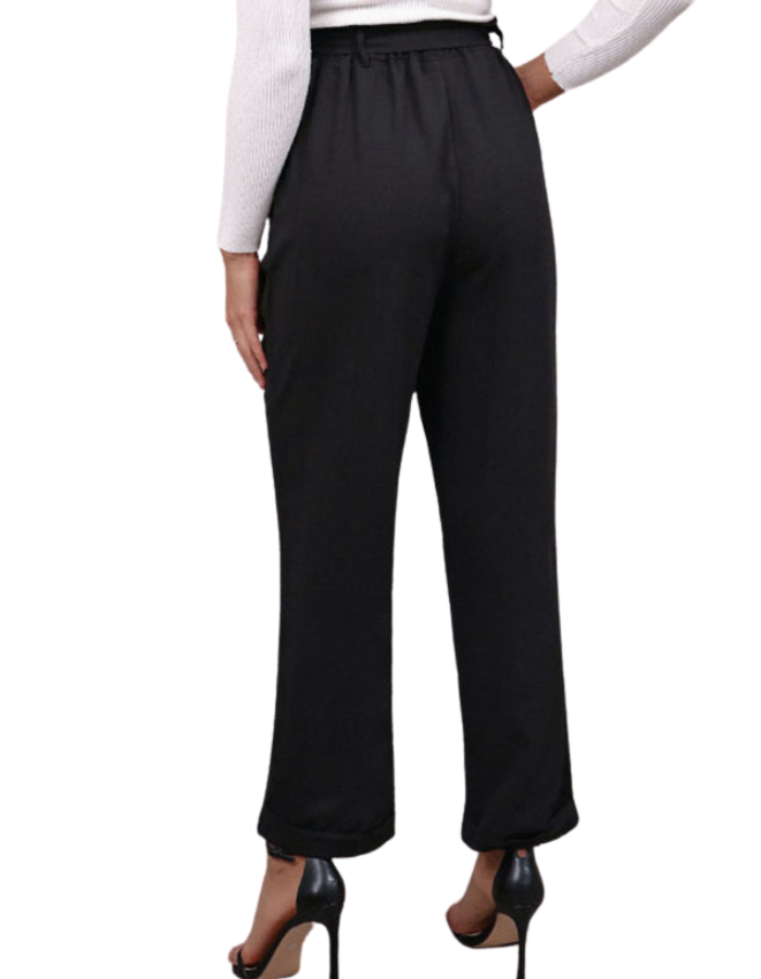 SHOPIQAT New Women's Commuter Style Lace-Up Nine-Point Elastic Pants - Premium  from shopiqat - Just $9.900! Shop now at shopiqat