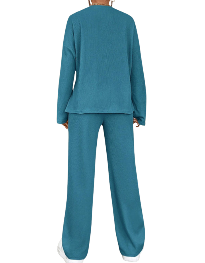 SHOPIQAT Women's Casual Round Neck Pullover Sweatshirt and Trousers Two-Piece Set - Premium  from shopiqat - Just $12.950! Shop now at shopiqat