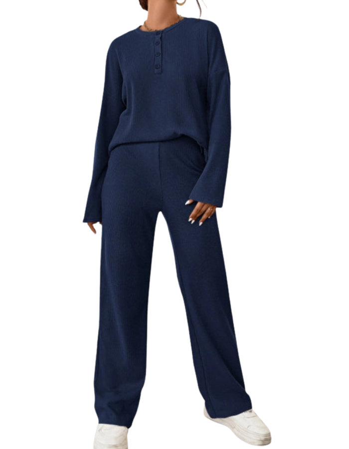 SHOPIQAT Women's Casual Round Neck Pullover Sweatshirt and Trousers Two-Piece Set - Premium  from shopiqat - Just $12.950! Shop now at shopiqat