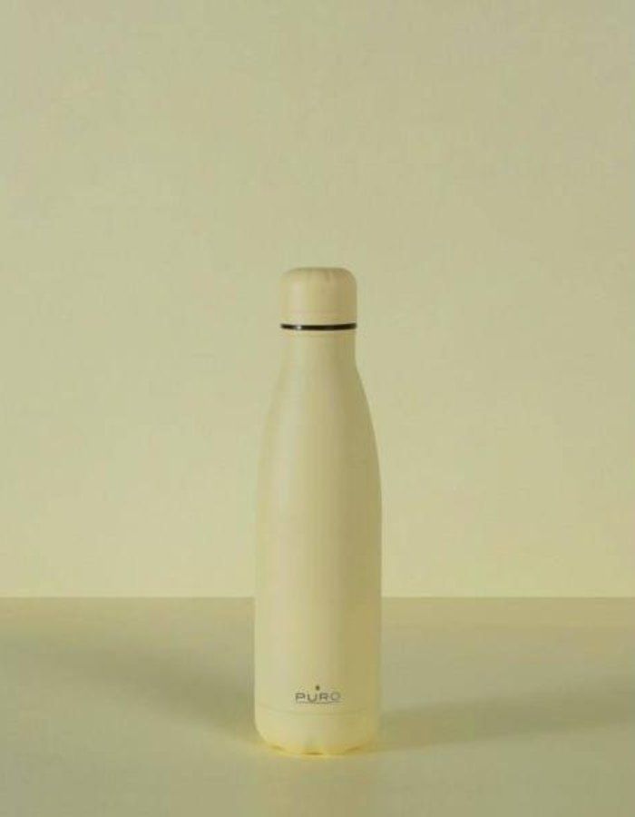 Puro Icon Fluo Stainless Steel Bottle 500ml - Yellow