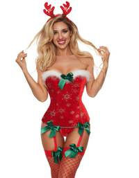 SHOPIQAT Christmas One Piece Lingerie
