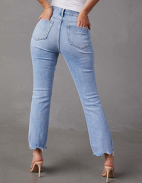 SHOPIQAT Women's New Style Simple Ripped Light Colour Casual Jeans - Premium  from kakaclo - Just $11.300! Shop now at shopiqat
