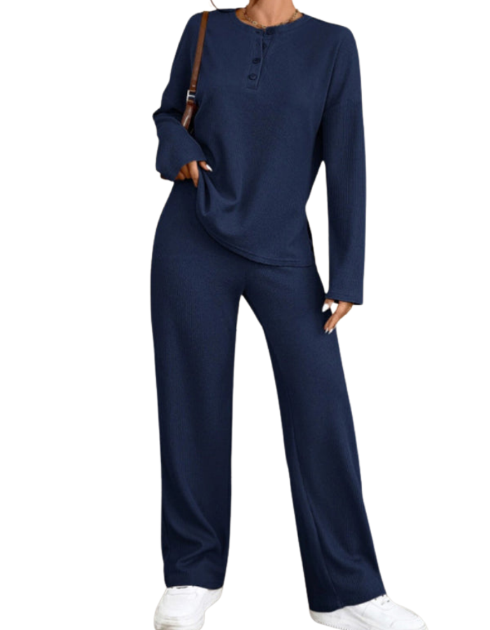 SHOPIQAT Women's Casual Round Neck Pullover Sweatshirt and Trousers Two-Piece Set - Premium  from shopiqat - Just $12.950! Shop now at shopiqat