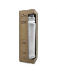 Puro Bottle Outdoor Stainless Steel Powder 500ml, Grey