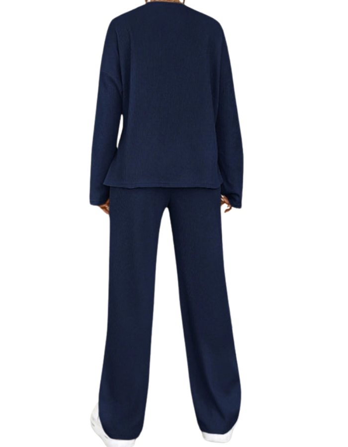 SHOPIQAT Women's Casual Round Neck Pullover Sweatshirt and Trousers Two-Piece Set - Premium  from shopiqat - Just $12.950! Shop now at shopiqat