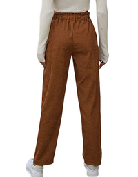 SHOPIQAT New Casual Elastic Nine-Point Corduroy Straight Pants - Premium  from shopiqat - Just $9.800! Shop now at shopiqat