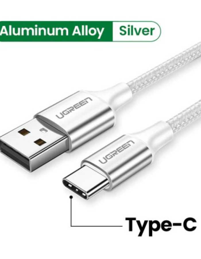Ugreen USB Type-C Cable Nylon Braided 2m - White