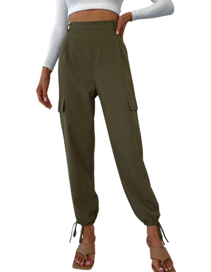 SHOPIQAT Women's Solid Colour Casual Pants - Premium  from shopiqat - Just $9.200! Shop now at shopiqat